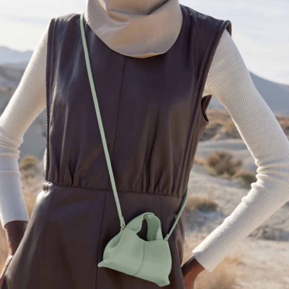 Polène Numéro Neuf MICRO Bag in Light Sage Green - Picture 5 of 16